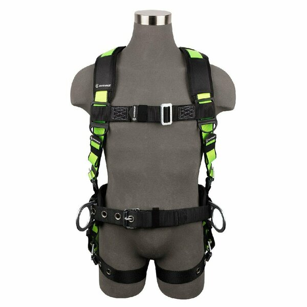 Safewaze PRO Construction Harness: 3D, Dorsal Link, MB Chest, TB Legs, Fixed Waist Pad FS170DL